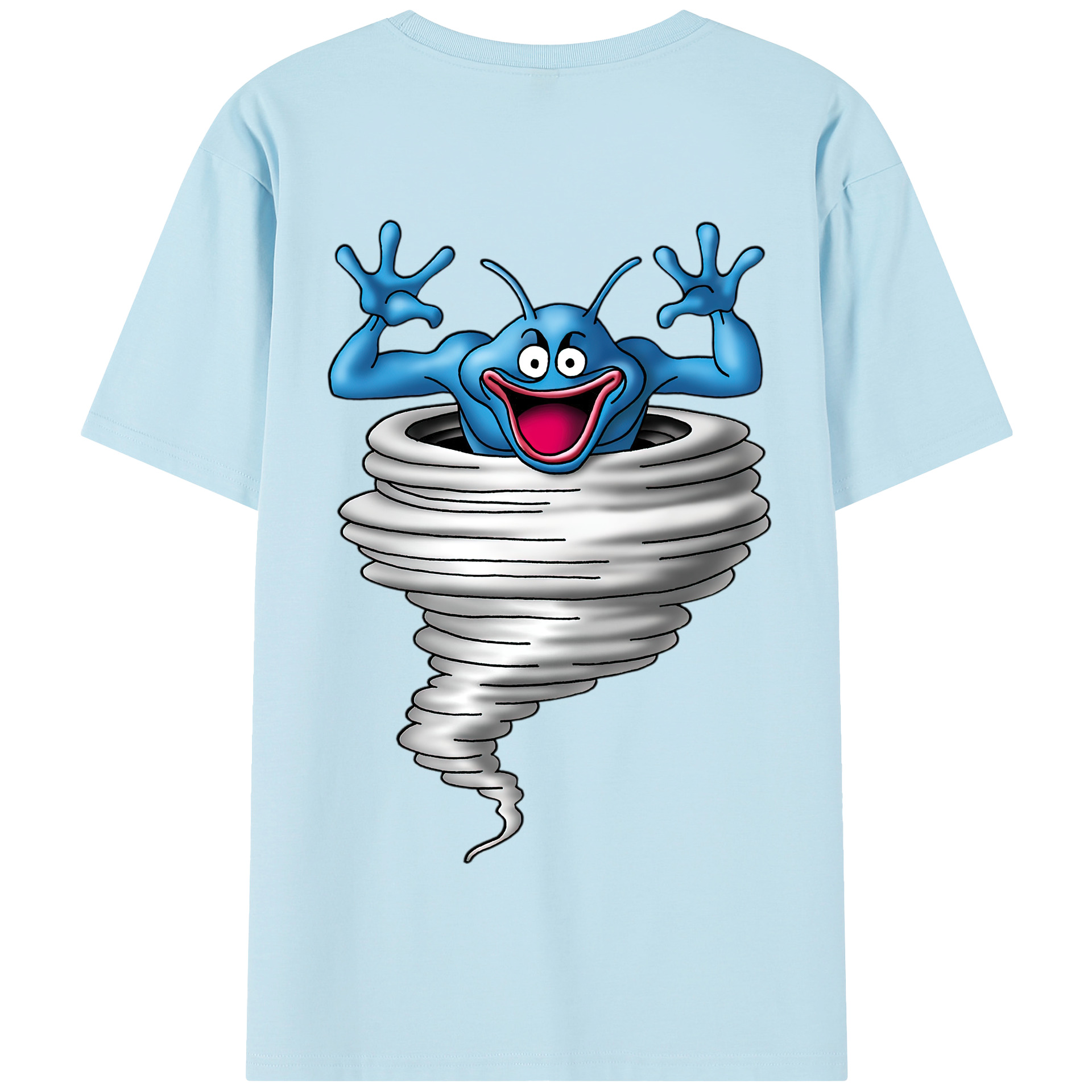 （画像用） ドラゴンクエスト Doragon Kuesuto Dragon Quest 綿100％半袖Tシャツ（背面プリント）